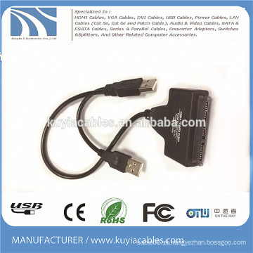 USB2.0 para cabo SATA 20pin 2 em 1 trabalho com disco rígido 2,5 &#39;&#39; polegadas HDD